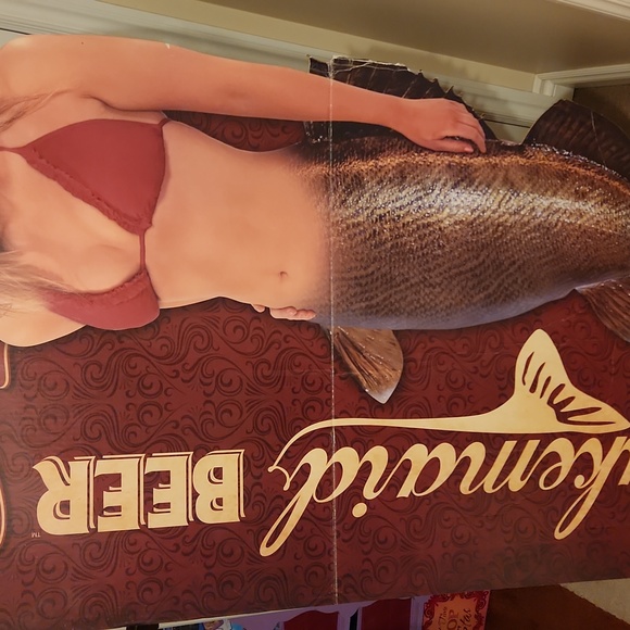 Mermaid Beer Standee Lifesize Cutout Schell's Lakemaid - Picture 3 of 6
